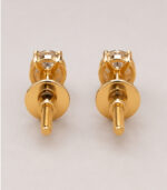White Gold Diamond Solitaire-Style Stud Earrings for Women | Classic Fine Jewellery - Image 4