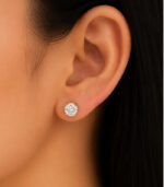 White Gold Diamond Solitaire-Style Stud Earrings for Women | Classic Fine Jewellery - Image 2