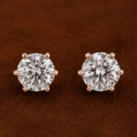 White Gold Diamond Solitaire-Style Stud Earrings for Women | Classic Fine Jewellery