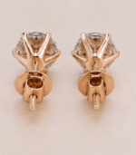 White Gold Diamond Solitaire-Style Stud Earrings for Women | Classic Fine Jewellery - Image 3