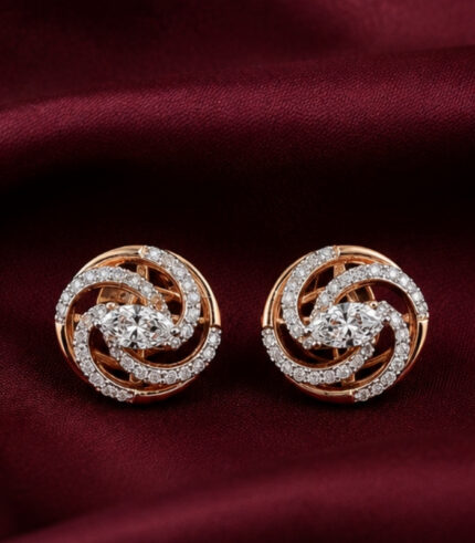 Rose Gold Earrings for Women | Elegant Fine Gold Jewellery