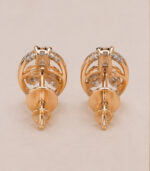 Rose & White Gold Diamond Hoop Earrings for Women | Contemporary Designer Earrings - Image 3