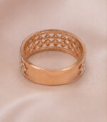 Rose Gold Diamond Band Ring for Women | Elegant Stackable Gold Ring | Fine Jewellery - Image 3