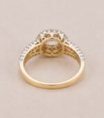 Yellow Gold Diamond Ring | Elegant Halo Style Gold Ring for Women | Designer Fine Jewellery - Image 3