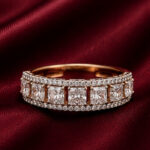 Rose Gold Diamond Band Ring for Women | Minimalist Designer Ring