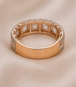 Rose Gold Diamond Band Ring for Women | Minimalist Designer Ring - Image 4