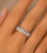Rose Gold Diamond Band Ring for Women | Minimalist Designer Ring - Image 2