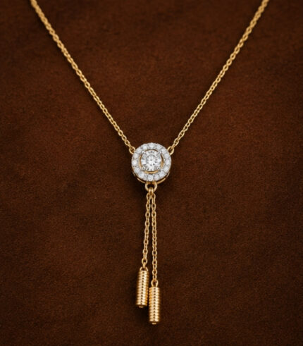 Yellow Gold Pendant Set for Women | Elegant Fine Gold Jewellery