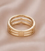 Yellow Gold Diamond Band Ring for Women | Elegant Everyday Gold Ring - Image 3