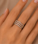 Yellow Gold Diamond Band Ring for Women | Elegant Everyday Gold Ring - Image 4